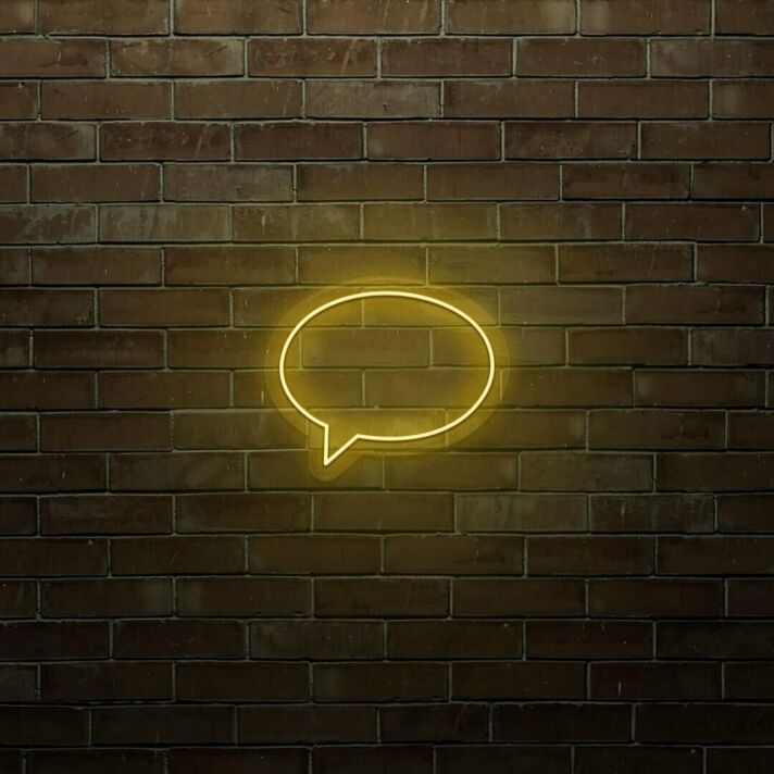 Speech Bubble LED Neon Sign
