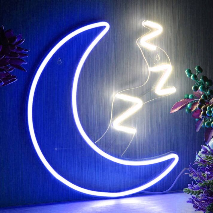 Moon ZZZ LED Sign