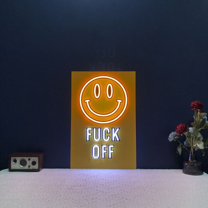 Fck Off Smiley Emoji Neon Sign