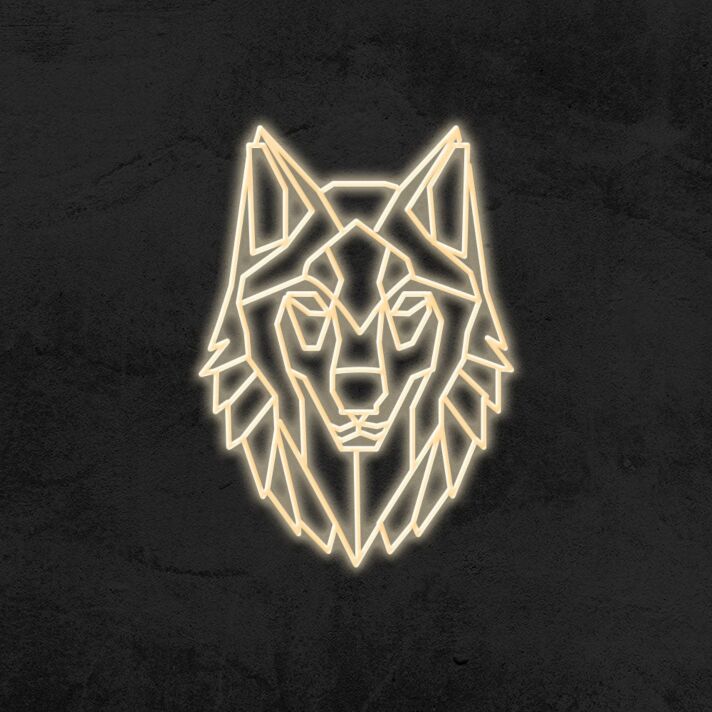 Geo Wolf Neon Sign