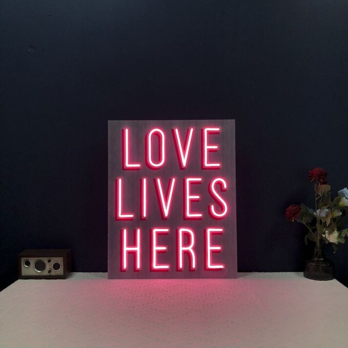 Love Lives Here Neon Sign