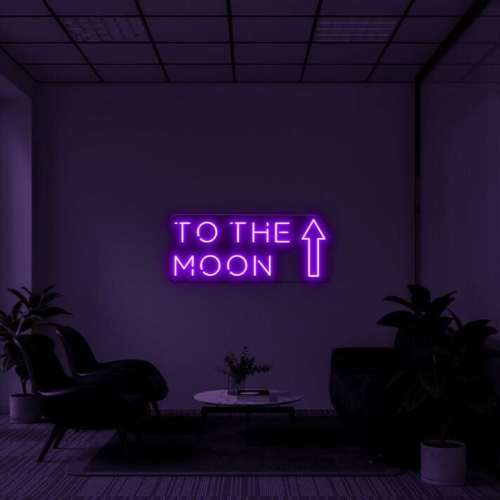 To The Moon V2 Neon Sign