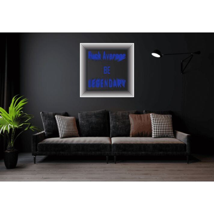 Fuck Average Be Legendary Blue Infinity Mirror Neon Sign