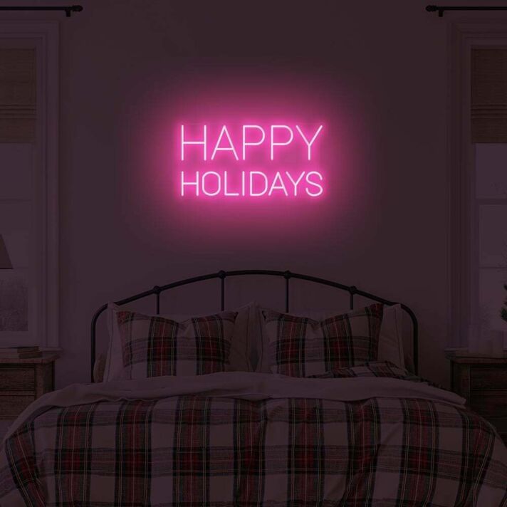 Happy Holidays LED illuminated sign