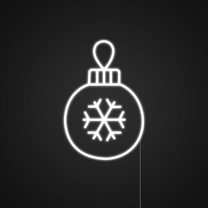 Christmas Ball Snowflake Neon Sign