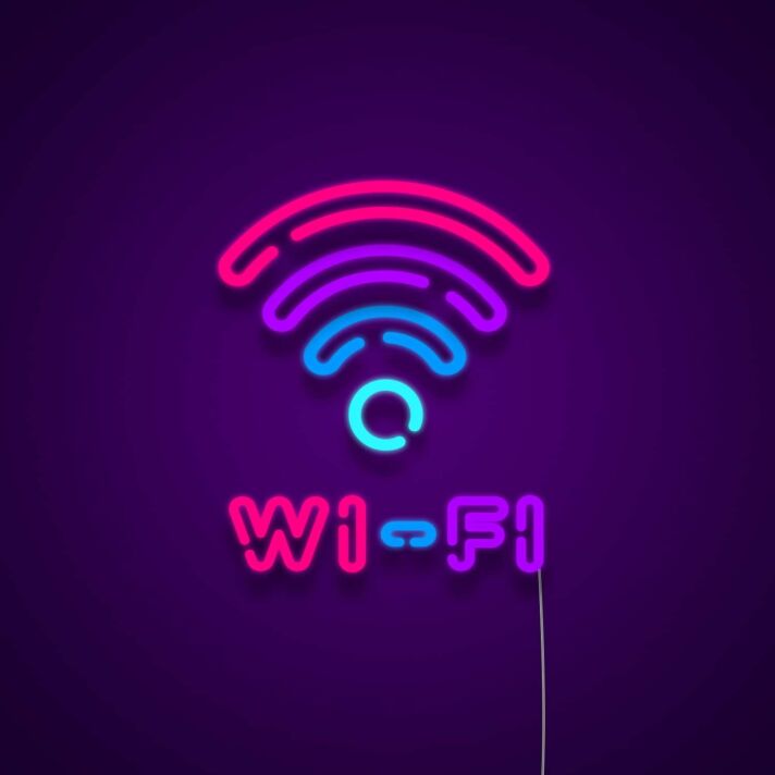 Free Wifi Neon Sign