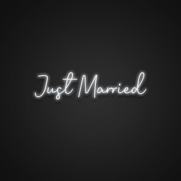 Just Married Neon Sign