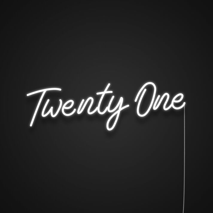 Twenty One Neon Sign