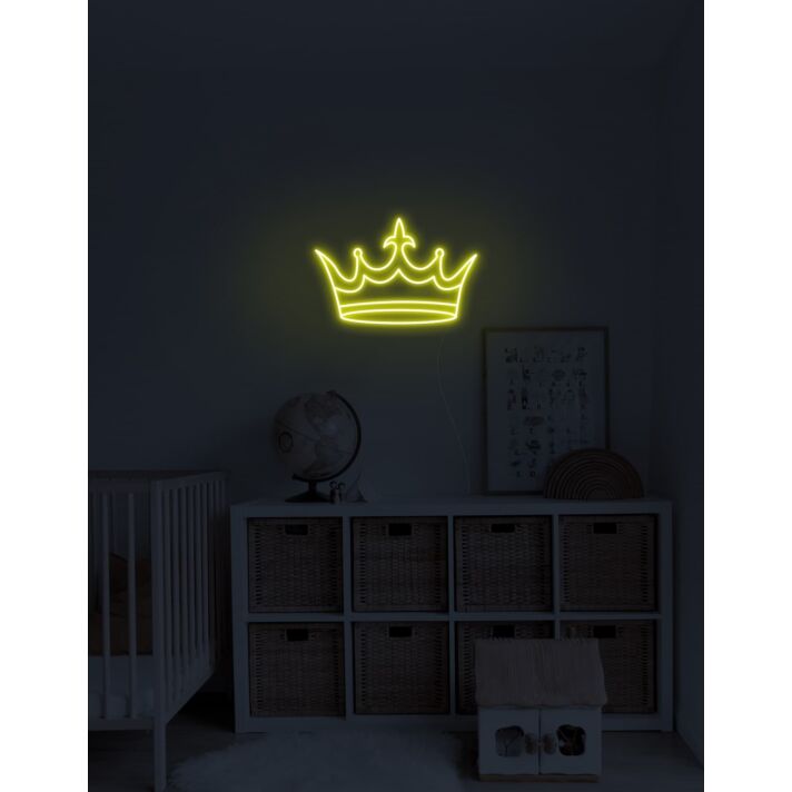 Golden Crown Neon Sign