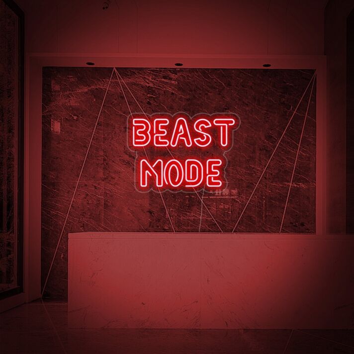 Beast Mode Gym Neon Sign