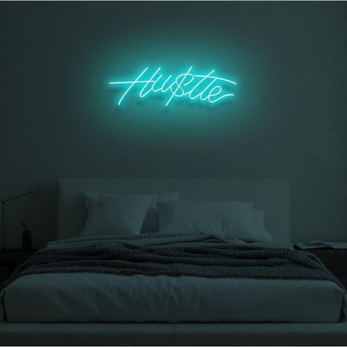 HUSTLE" LED Neon Sign
