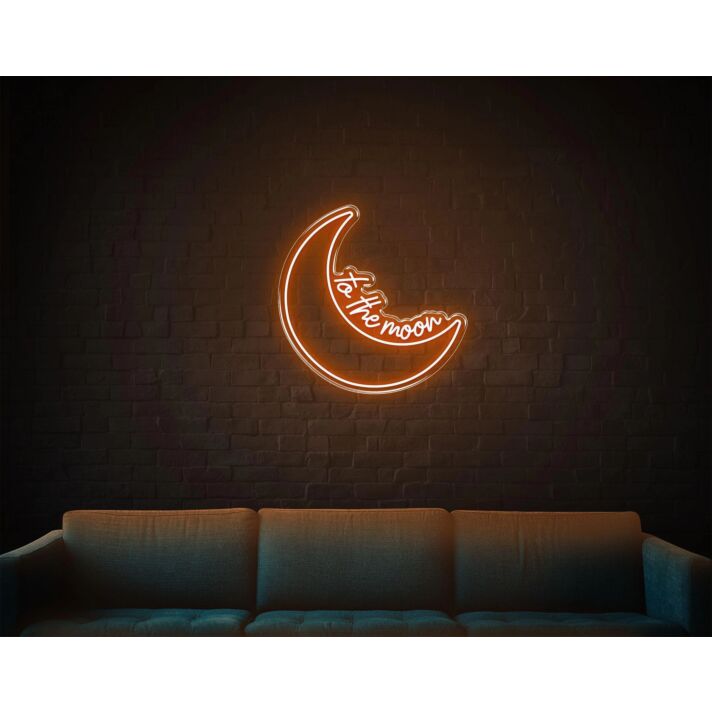 To The Moon LED neon sign