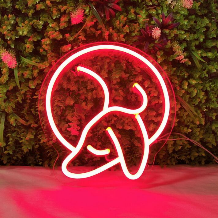 Mini Sleeping Dachshund Neon Sign