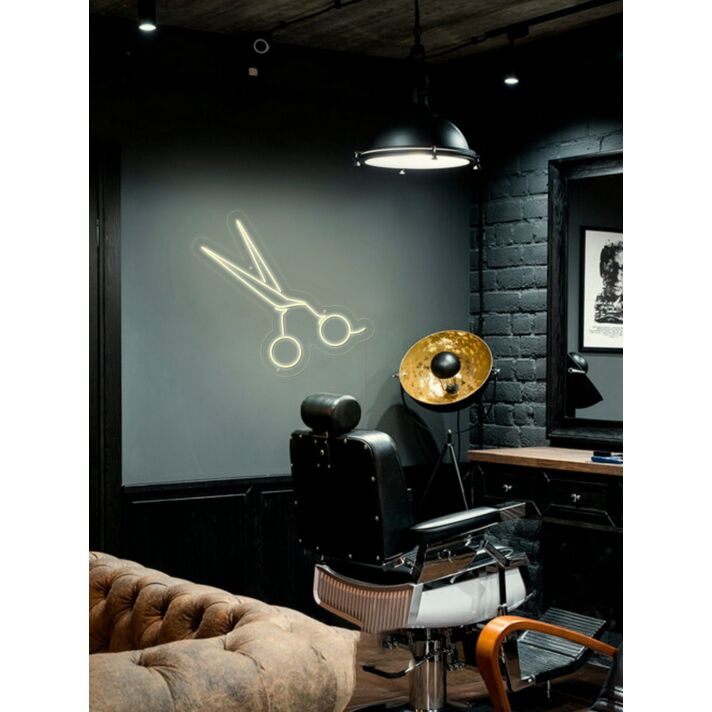 Scissors For Haircuts Neon Sign
