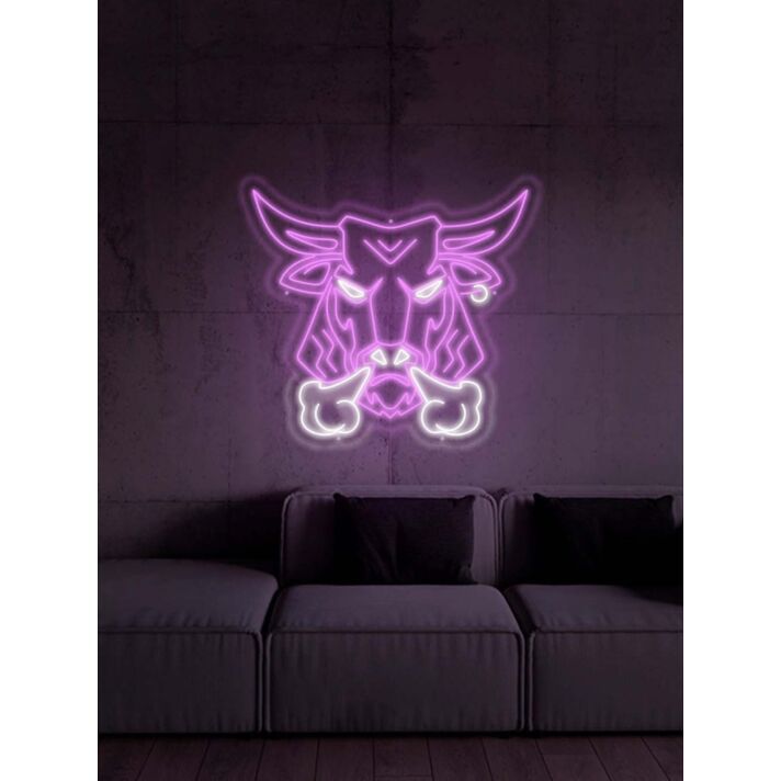 Bull Football Neon Sign