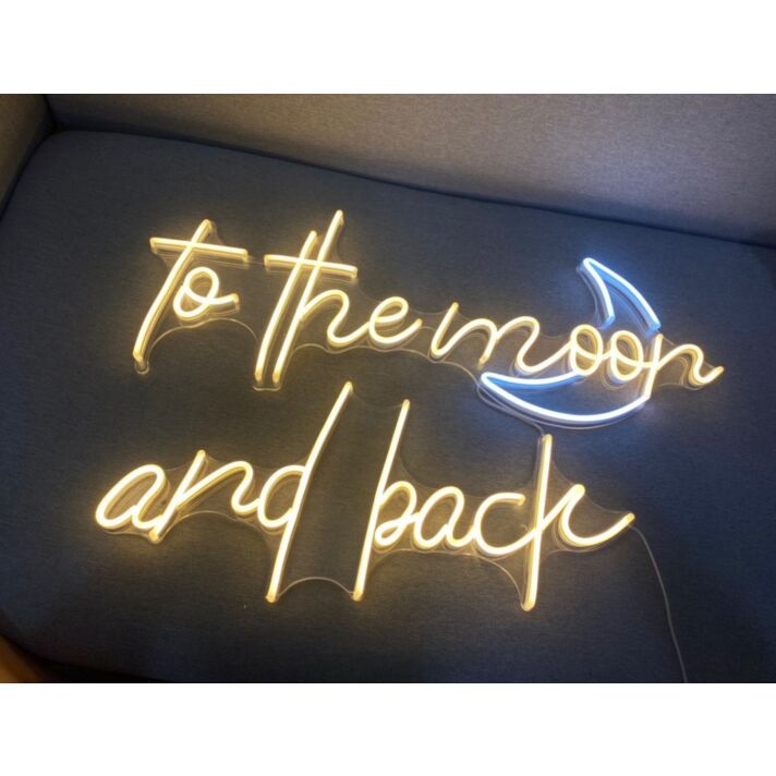 To The Moon And Back Neon Sign