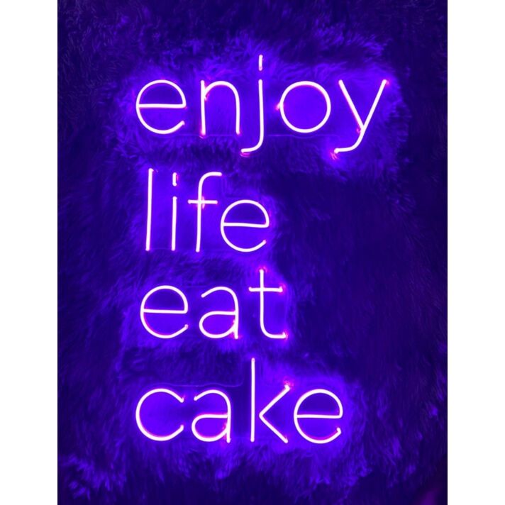 Enjoy Life Eat Cake Neon Sign