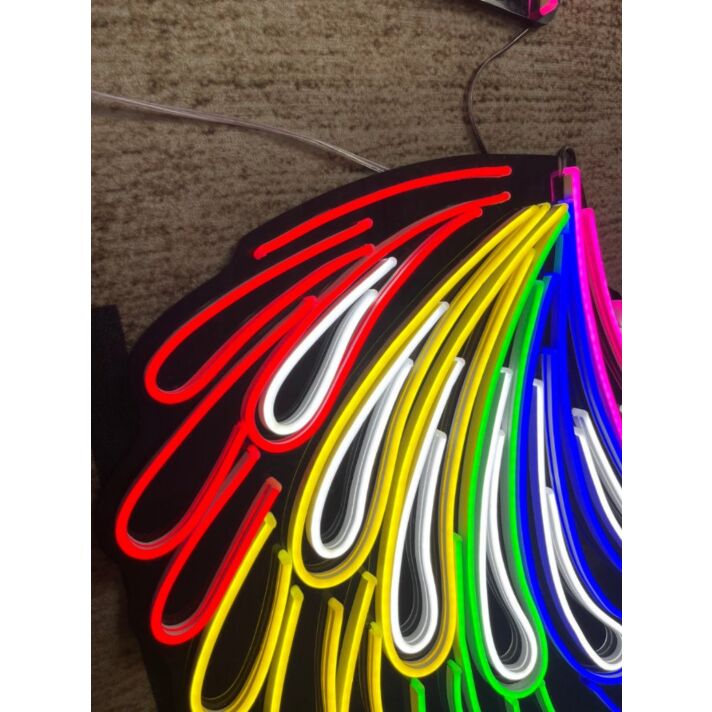 Angel Wings Colorful Neon Sign