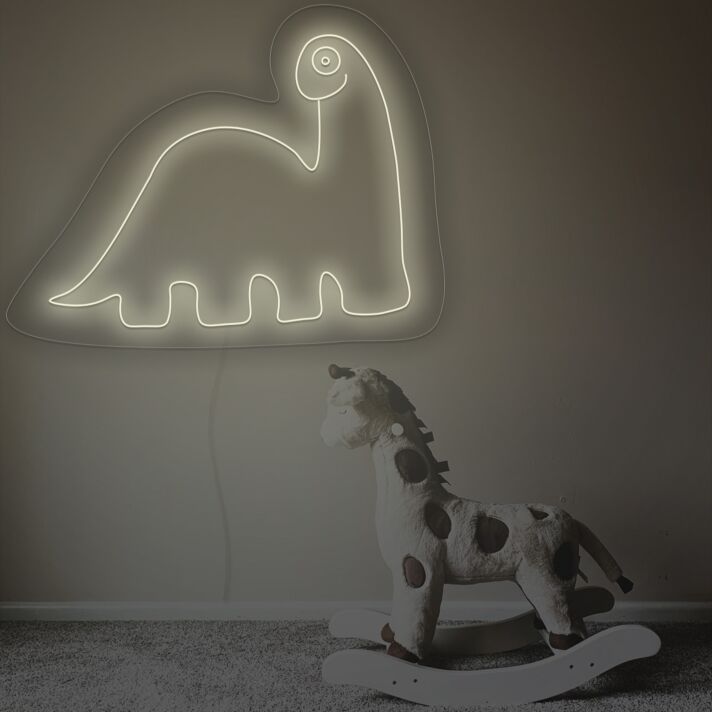 Herbivorous Dinosaurs Neon Sign For Childrens Room