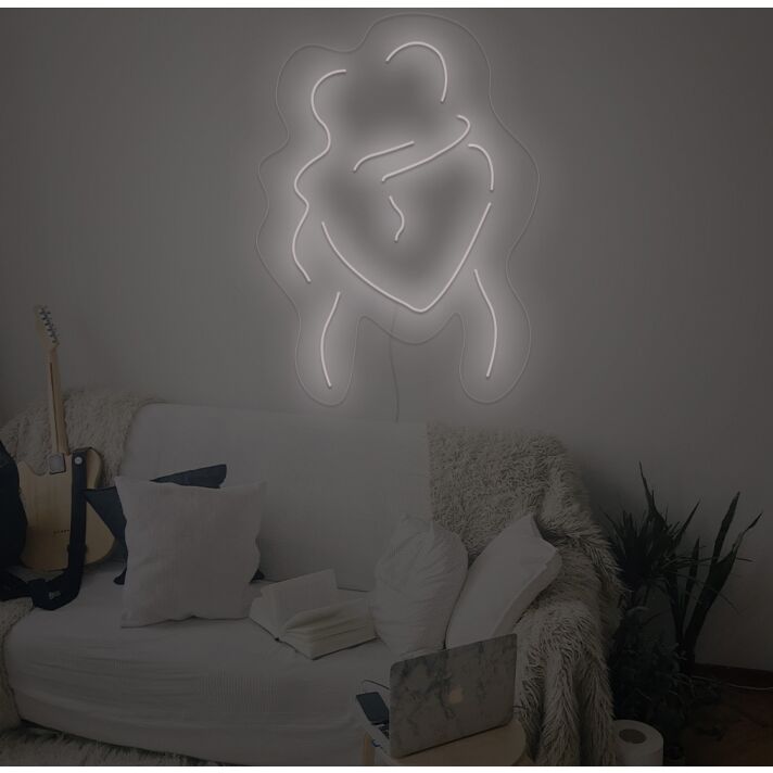 Hug Me Everyday For Couple Neon Sign