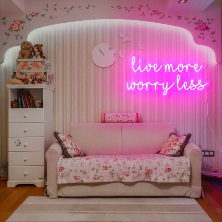 Live More Worry Less Neon Sign