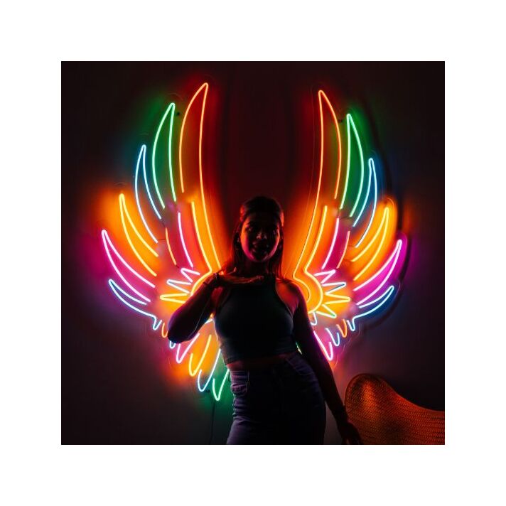Colourful Wings Neon Sign