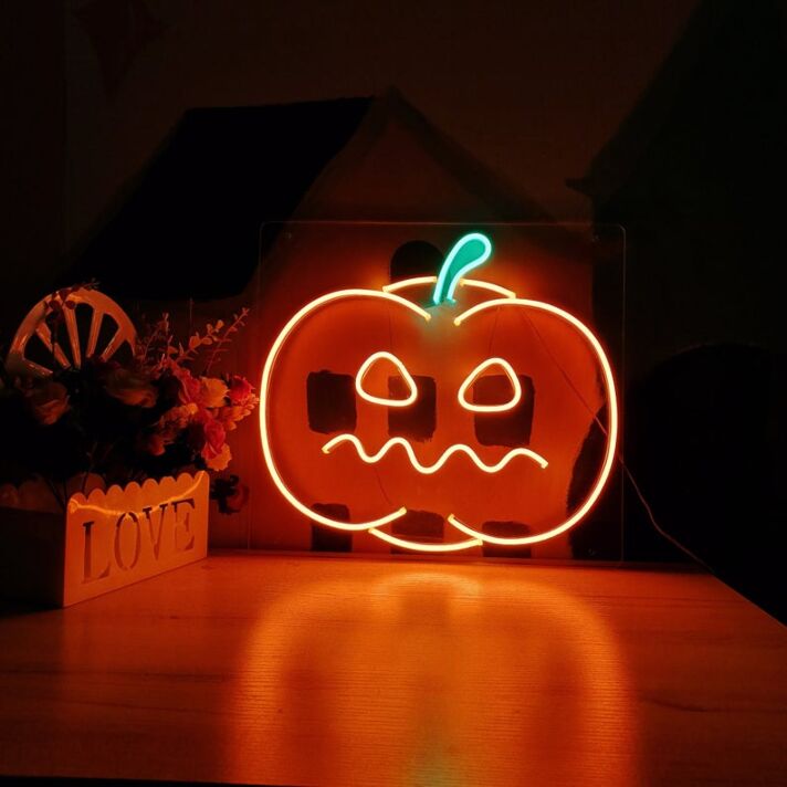 Pumpkin Halloween Led Light Sign