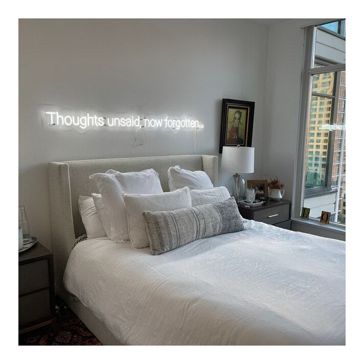 Thoughts Unsaid Now Forgotten Neon Sign