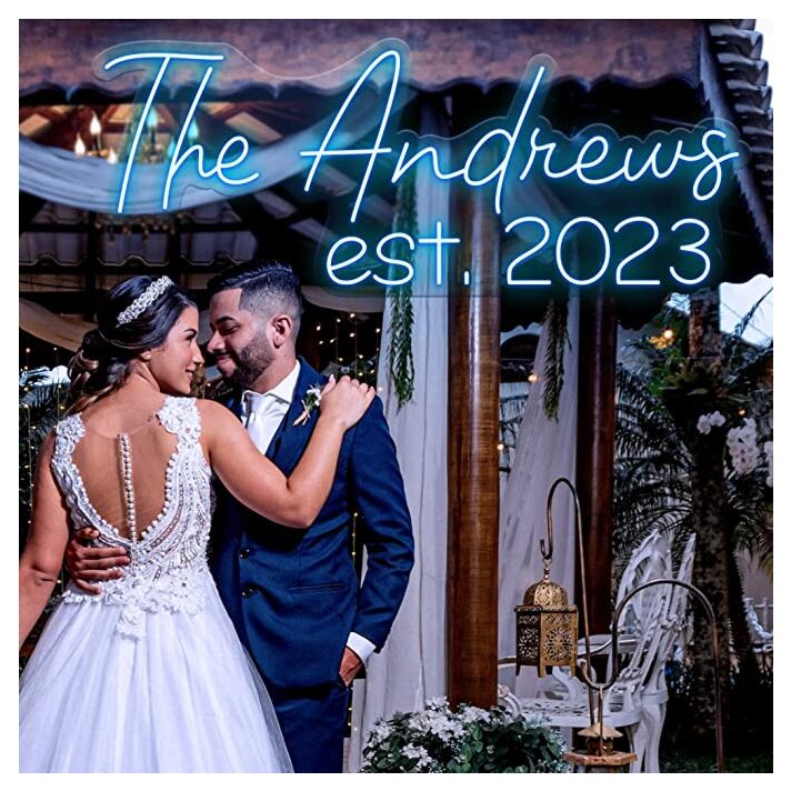 The Andrews Neon Name Signs Blue Neon Sign