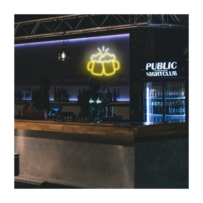 Cheers Beer Neon Sign Gold Led Neon Light