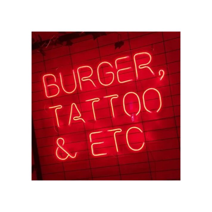 Burger Tattoo And Etc Neon Sign