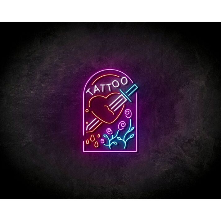 LED Neon Sign Tattoo Heart