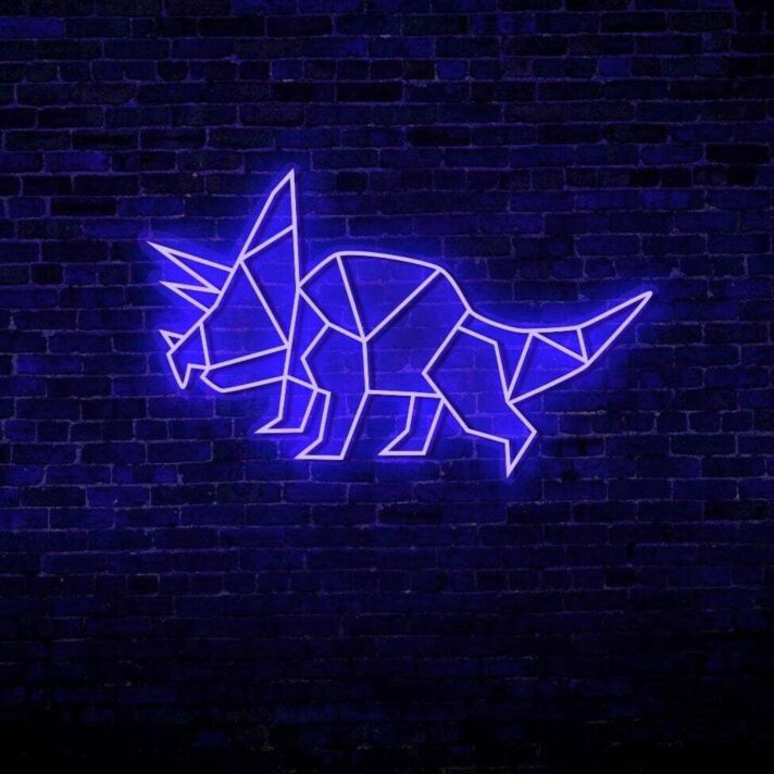 Triceratops Dinosaur LED Neon Sign