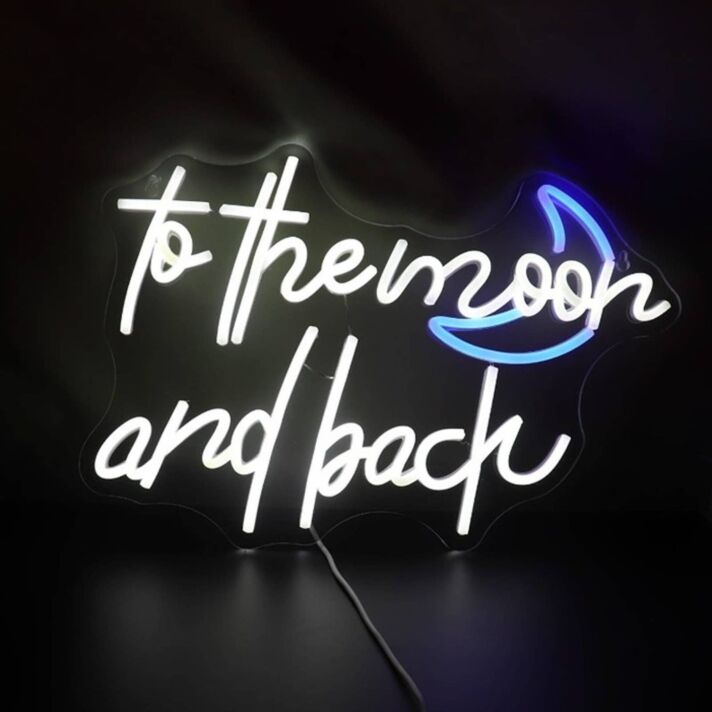 To The Moon  and Back LED Neon Sign