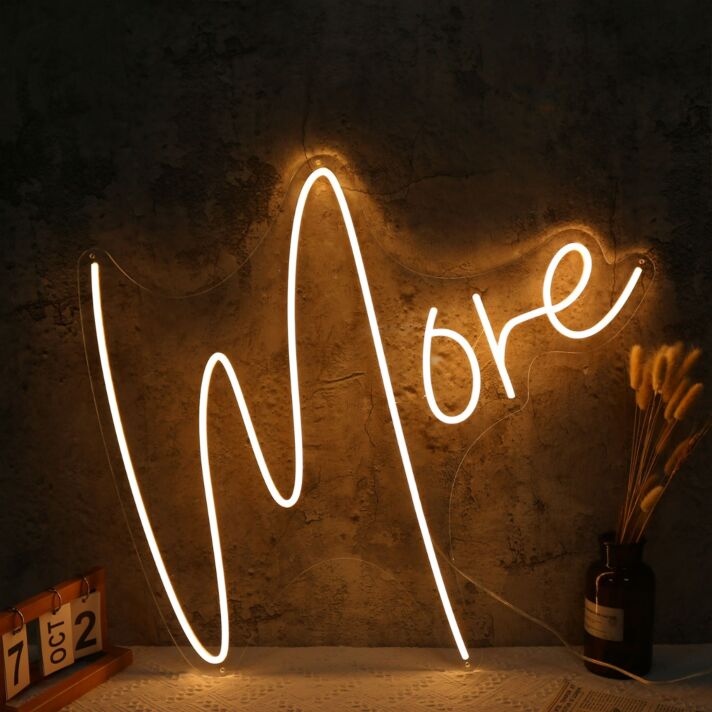 More Yellow LED Neon Sign