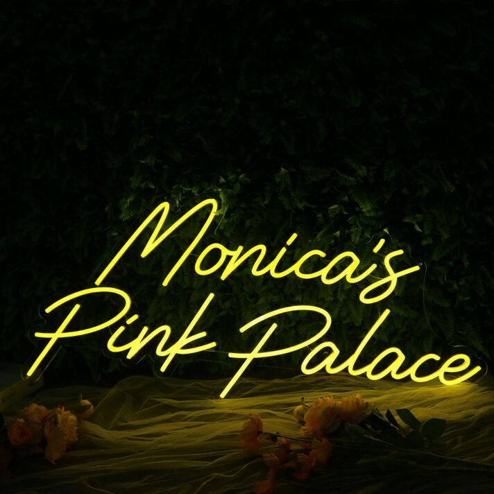 Monica's Pink Palace Neon Sign