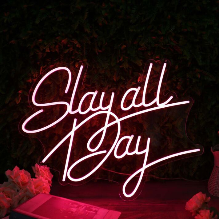 Slay All Day Red LED Neon Sign