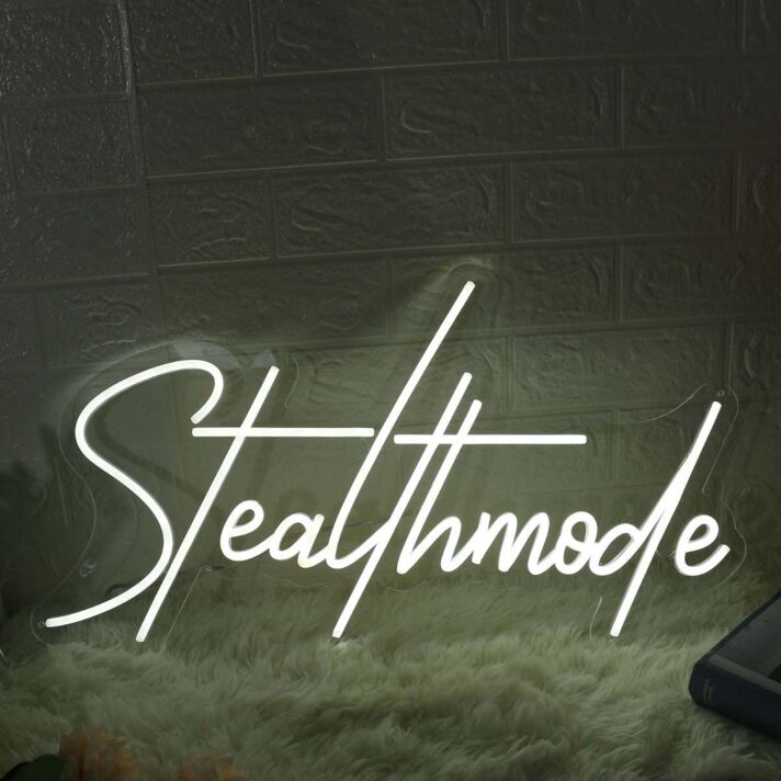 Stealthmode White Neon Sign