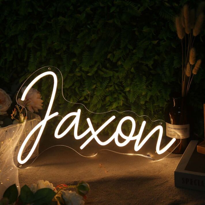 Jaxon Yellow Name Neon Sign
