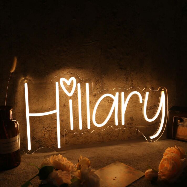 Hillary Yellow Neon Sign