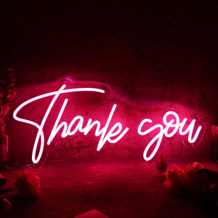 Thank You Red Neon Sign