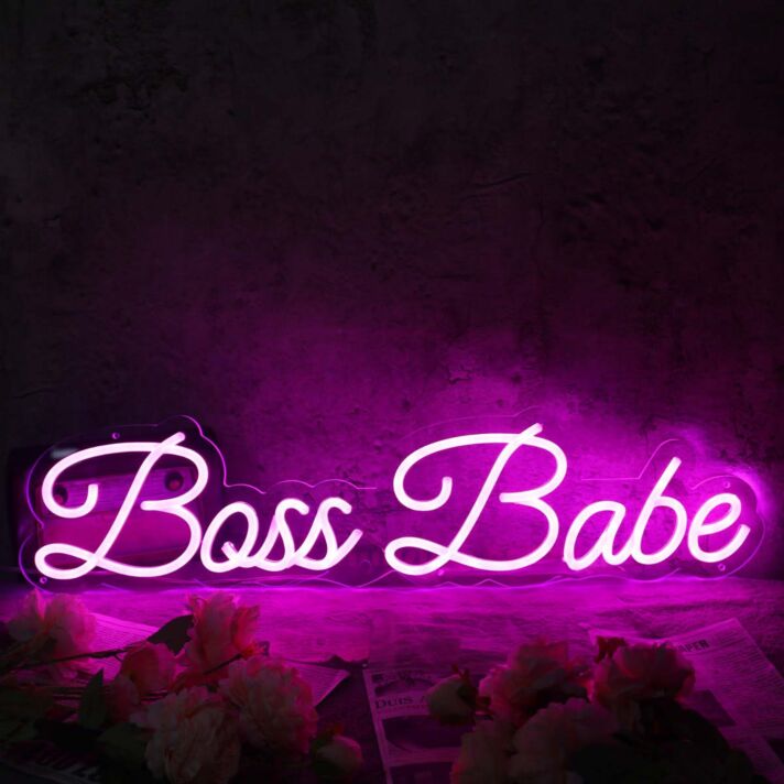 Boss Babe Purple Neon Sign
