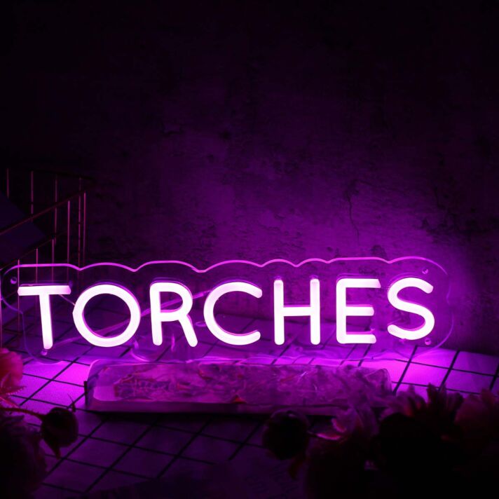 Torches Pink Neon Sign