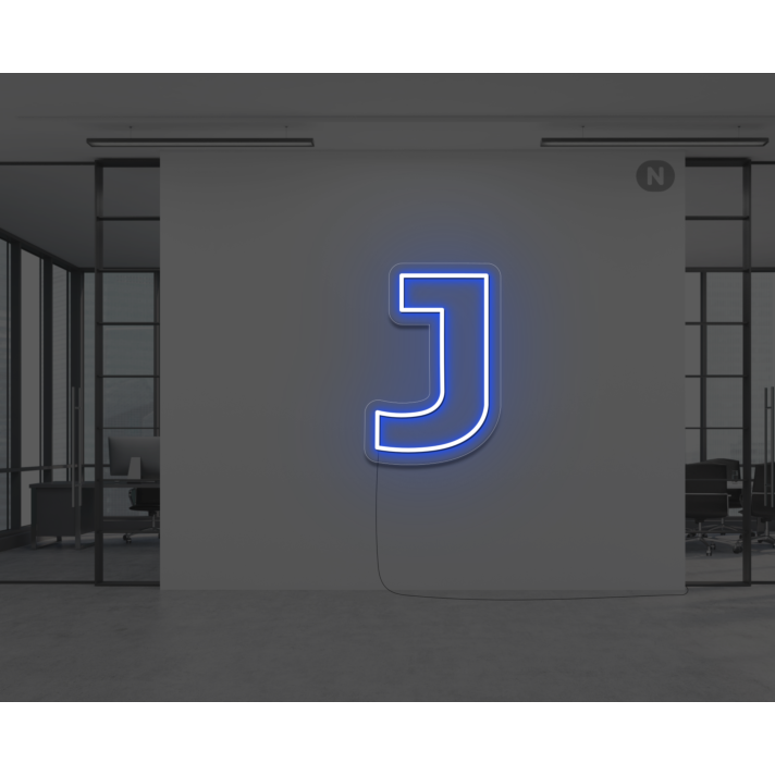 Neon Letter J