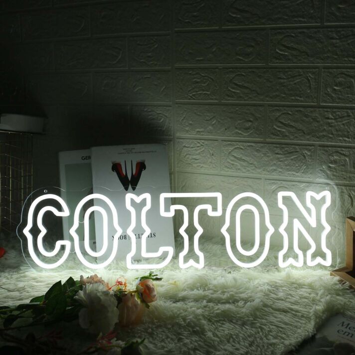 Colton White Neon Sign