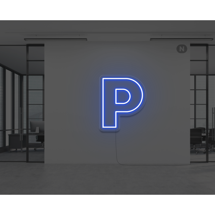 Neon Letter P