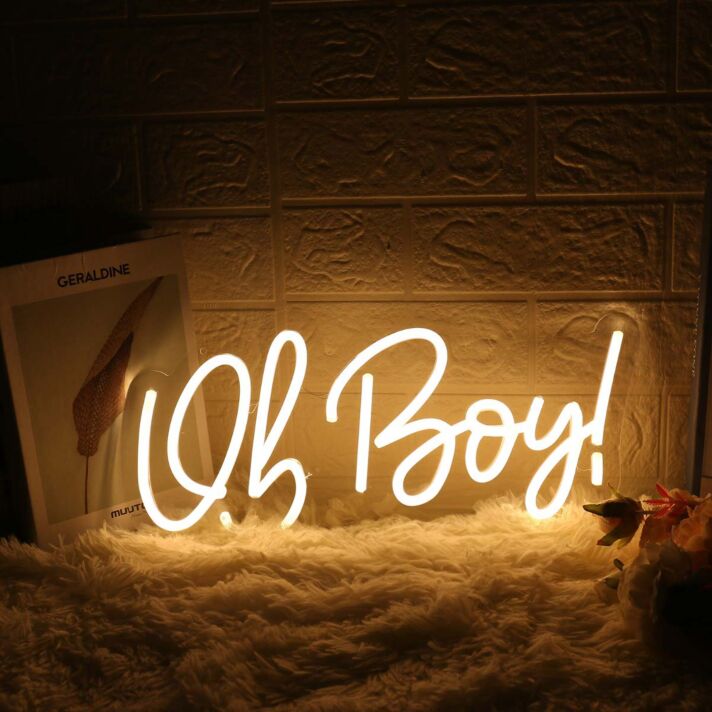 Oh Boy Yellow Custom Neon Sign