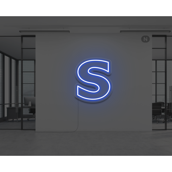 Neon Letter S