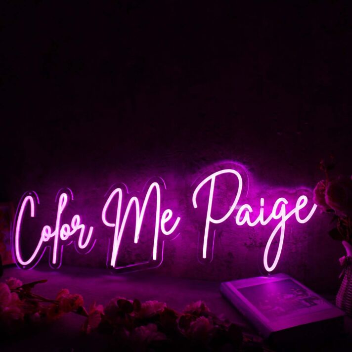 Color Me Paige Pink Neon Sign