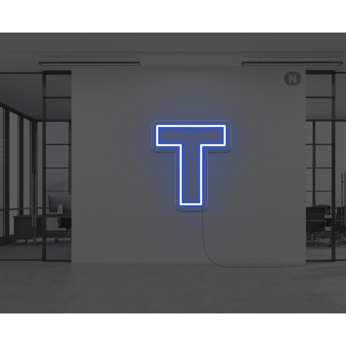 Neon letter T